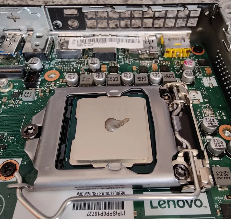 New CPU inserted and pasted in to the CPU socket